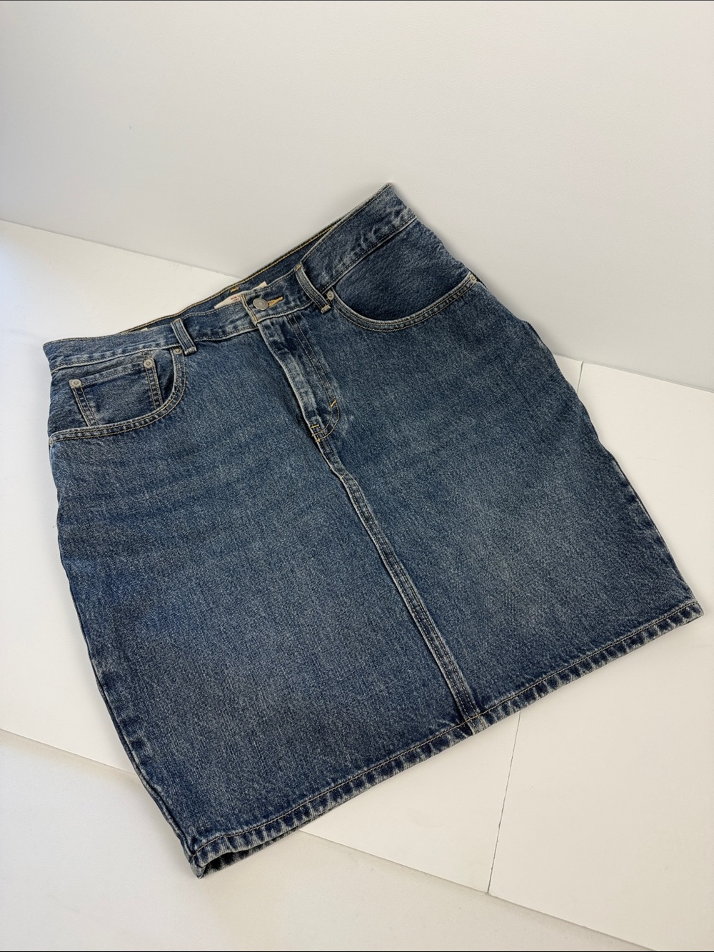 Levi's Dark Blue Denim Mini Skirt